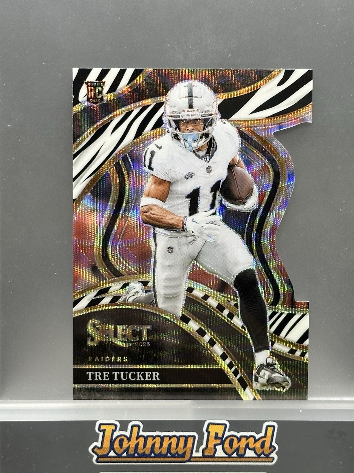 Tre Tucker 2023 Panini Select Club Level Zebra Rookie #214 Case Hit SSP