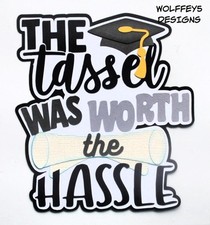 CRAFTECAFE GRAD KID SCHOOL TITLE premade paper piecing scrapbook DIECUT PIECE