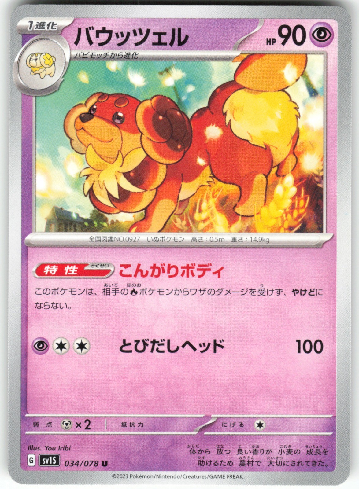Dachsbun 034/078 SV1S: Scarlet ex Uncommon Pokemon Card NM
