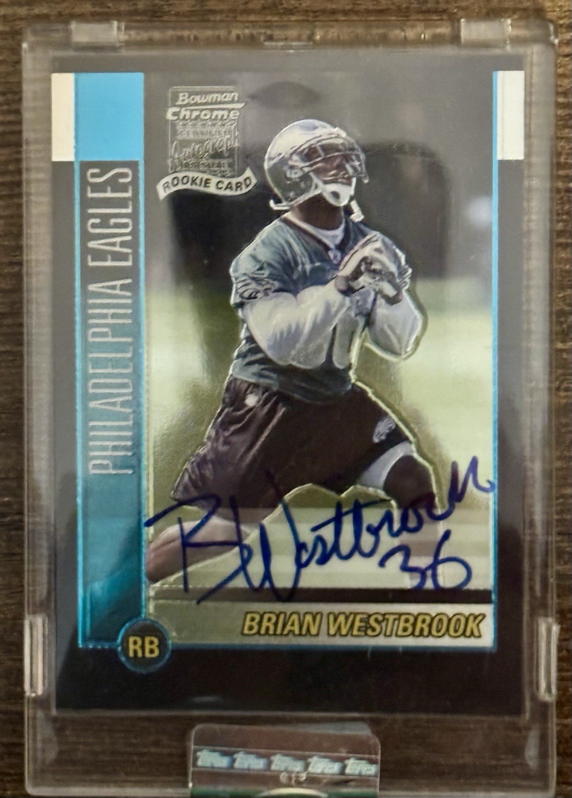 2002 Bowman Chrome Rare Uncirculated Rookie Autograph Brian Westbrook SP /10