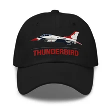 USAF Thunderbirds F-16 Dad Hat – Adjustable Aviation Baseball Cap