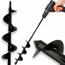 Erdbohrer Pfahlbohrer 8×60 cm Gartenbohrer für Bohrmaschine Akkuschrauber