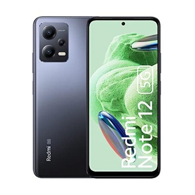Redmi Note 12 5G Mattschwarz 4GB RAM 128GB ROM | 1.Telefon mit 120Hz Su
