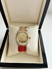 TUDOR Prince 74033 Automatic Gold Dial Date Fluted Bezel SS Bracelet
