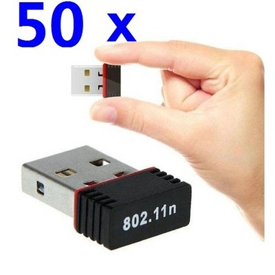 LOT 50 x 150Mbps Mini USB WiFi Wireless Network Adapters 802.11b/g/n Realtek