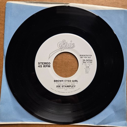 JOE STAMPLEY Brown Eyed Girl DJ PROMO 45 7" Record Vinyl