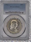 1962 Franklin Half Dollar • PCGS MS64 • 90% Silver • Ben Franklin 50C