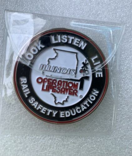 Rare Illinois Rail Safety Week Coin Token 2020 Social Distancing From The Tracks - Picture 7 of 7
