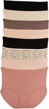 Women's Felina 8 Pack Cotton Modal Stretch High Waist Brief Underwear Medium
