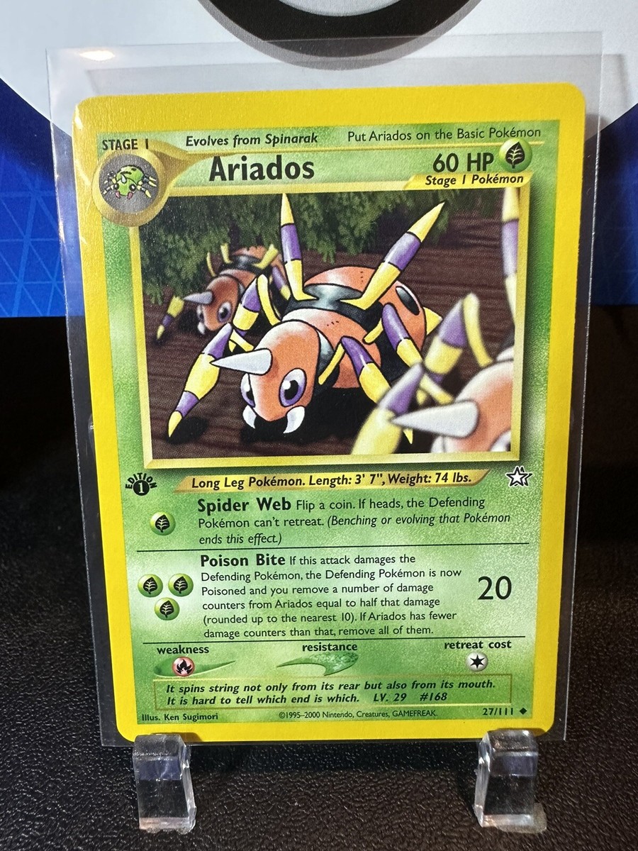 1st Edition Ariados 27/111 - Neo Genesis Vintage Pokemon Card