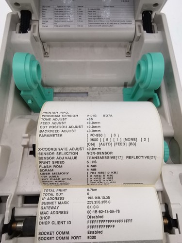Toshiba B-EV4D-TS14-QM-R stampante per etichette con codice a barre senza alimentatore # - Foto 4 di 5
