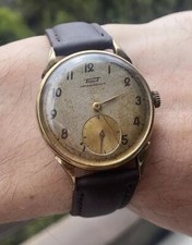 1945 Tissot Gold Fill Watch Cal 27 6436-1 Swiss All Original Vintage Fancy Lugs