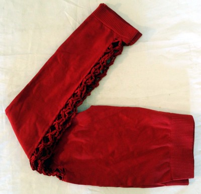 Youth Girls Dance Stretch Pants Concert Red One Size Nice! LOOK!