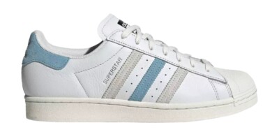 Size 9 - Adidas Superstar Cream White Preloved Blue for sale