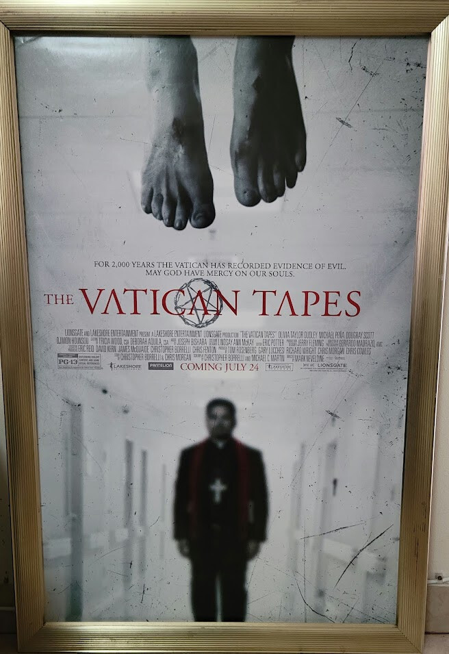 27x40 d/s theatrical movie poster THE VATICAN TAPES Michael Pena