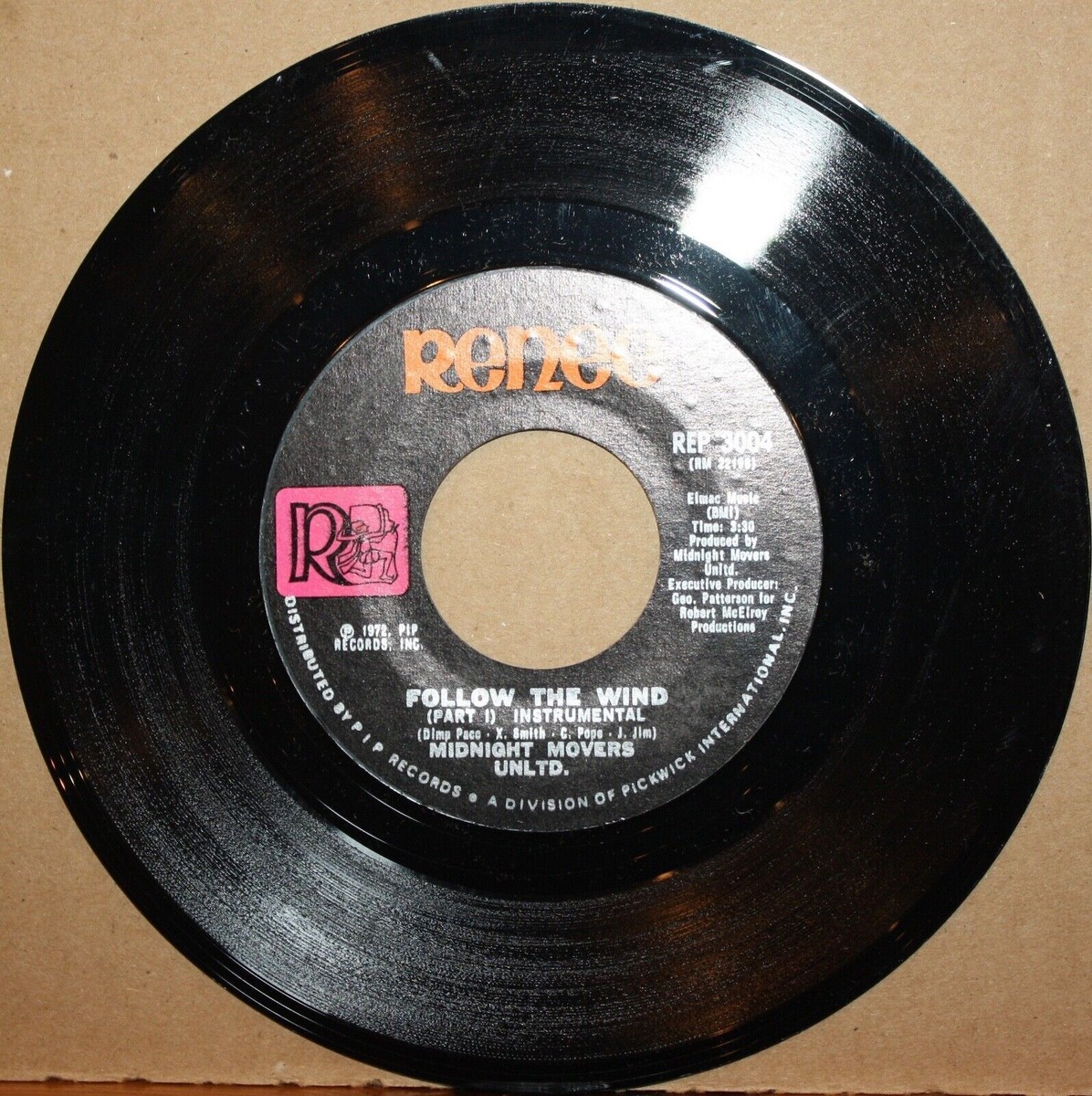 MIDNIGHT MOVERS UNLTD. *FOLLOW THE WIND* Northern Instrumental 45