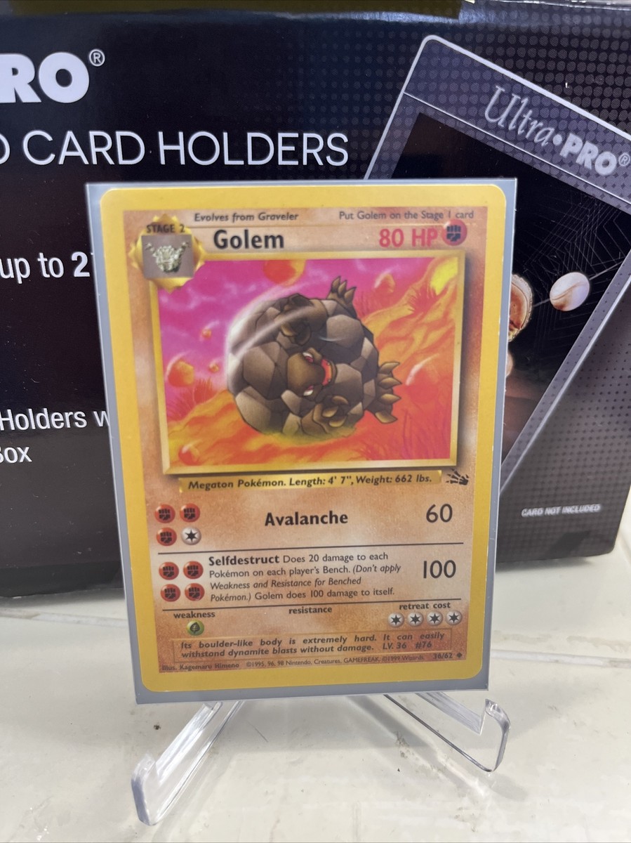 1995 golem pokemon card value 1995 Pokemon EX MINT Golem #36/62 Ships The Same Day ￼