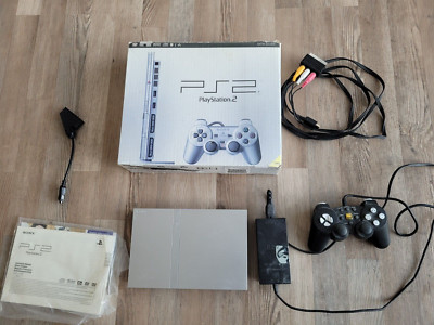PS 2 Konsole slim Silber (PlayStation) SCPH-77004 Original verpackt