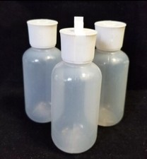 12 Pack 2 oz. Boston Round Plastic Squeeze Bottle With Flip Top Lids NEW