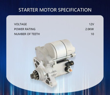Starter Motor Fit Toyota Landcruiser 80series 1FZ 1FZ-FE 4.5L Petrol FZJ80 FZJ75