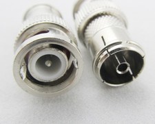 1pc BNC Male Plug to Quick TV PAL Female Jack Adapter Connector Nickel Plated