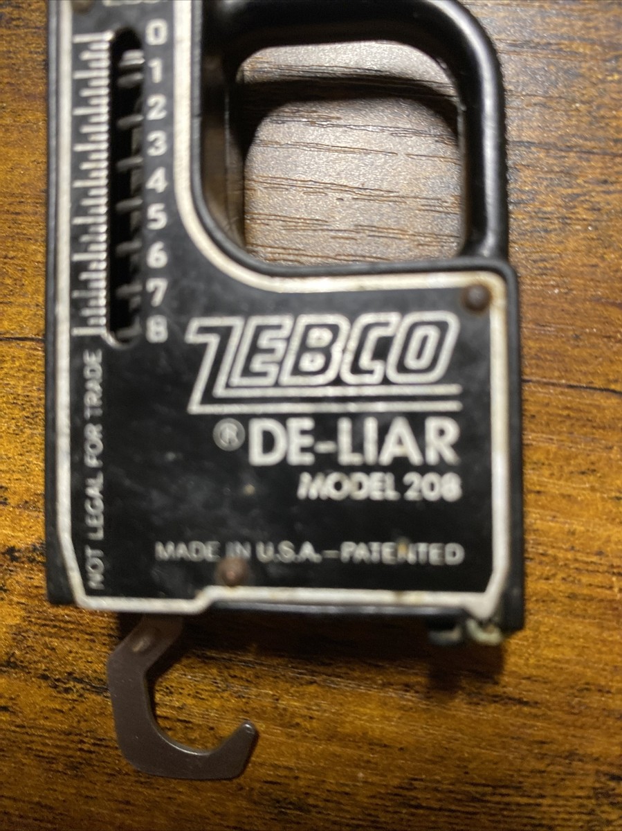 Vintage Zebco Model 208 Fisherman's De-Liar Scale & Measuring Tape