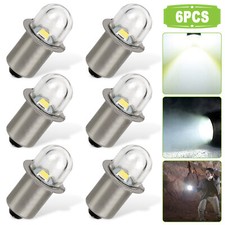 6Pcs P13.5S LED Flashlight Torch Lamp Upgrade Light Bulbs 3V White Super Bright