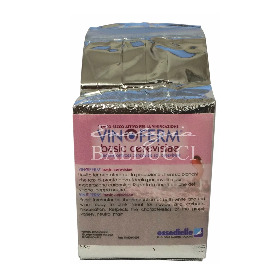 ESSEDIELLE GR.100 LIEVITO UNIVERSALE BASIC PER 500 LITRI DI VINO (BIANCO ROSSO ROSATO)
