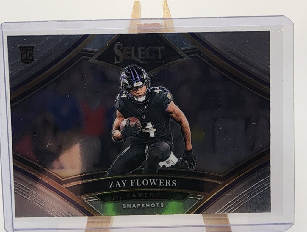 2023 Select Zay Flowers Snapshots Silver Prizm RC #SS-ZF Ravens