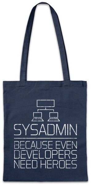 Sysadmin Porque Incluso los Desarrolladores Necesitan Héroes Shopper Bolso de Compras Divertido Nerd