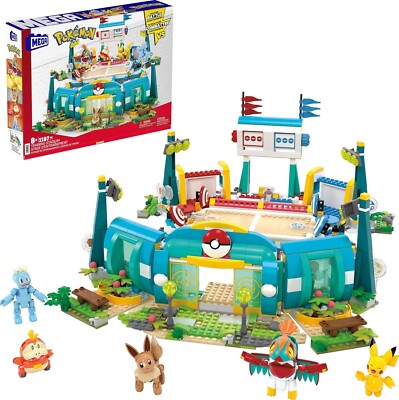Mega Pokémon Building Toys Set Training Stadium with 1107 Pieces