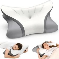 Cervical Neck Pillow for Pain Relief Ergonomic Side Sleeper Pillow for Sleeping