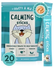 ALBERT  MIA Lickable Cat Calming Treats - Stress  Anxiety Relief for Indoor C...