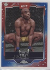 2025 Topps Chrome UFC Red & Blue Refractor Anderson Silva #44 3zh