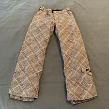 Body Glove Snow Pants Womens 12 Pink Plaid Waterproof Insulated Ski Winter