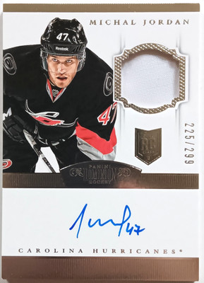 2013-14 Panini Dominion Rookie Patch Auto Michal Jordan /299 Carolina Hurricanes