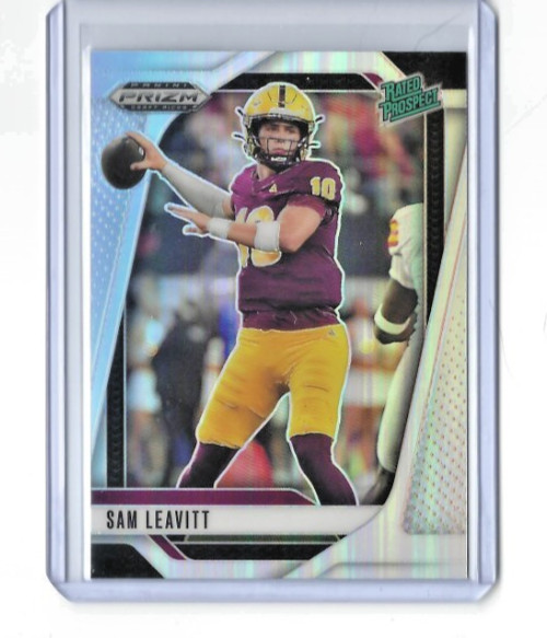 2025 Panini Prizm Draft Picks Sam Leavitt Silver Prizm Rated Prospect RC #6