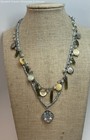 Lia Sophia Silver Tone Faux Stone & Shell Necklace Lot 31.6g — photo 1