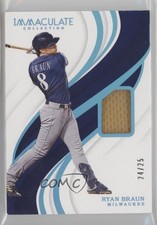 2019 Panini Immaculate Blue 24/25 Ryan Braun #138 0c6