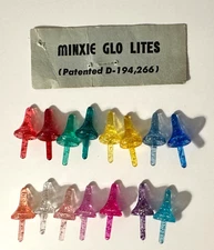 Vintage SMALL ASTRO ROCKET BULBS Minxie Glo Lights Ceramic Christmas Tree 15