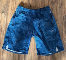 Domyos blue shorts. Activewear, training, gym. Elasticated waist Size S