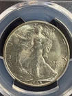 1945-S Walking Liberty Half Dollar PCGS MS64 Sharp Detail Perspectival Toning