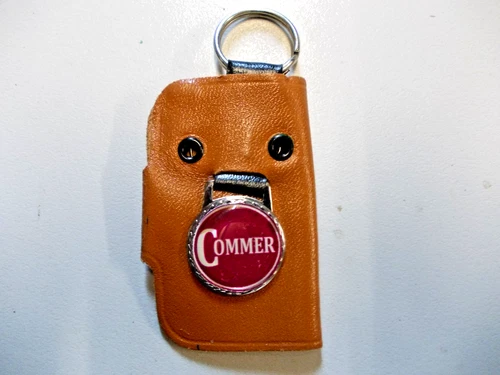 Vintage Commer Truck Keyring Key fob Wallet Genuine Leather Made in England NOS