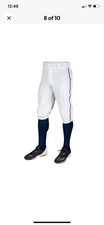 Champro Youth XL  BP101 TRIPLE CROWN Knicker White With Navy Blue Piping