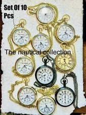 Lot of 10 Elgin Brass Pocket Watches   Antique Nautical Vintage Marine Gifts