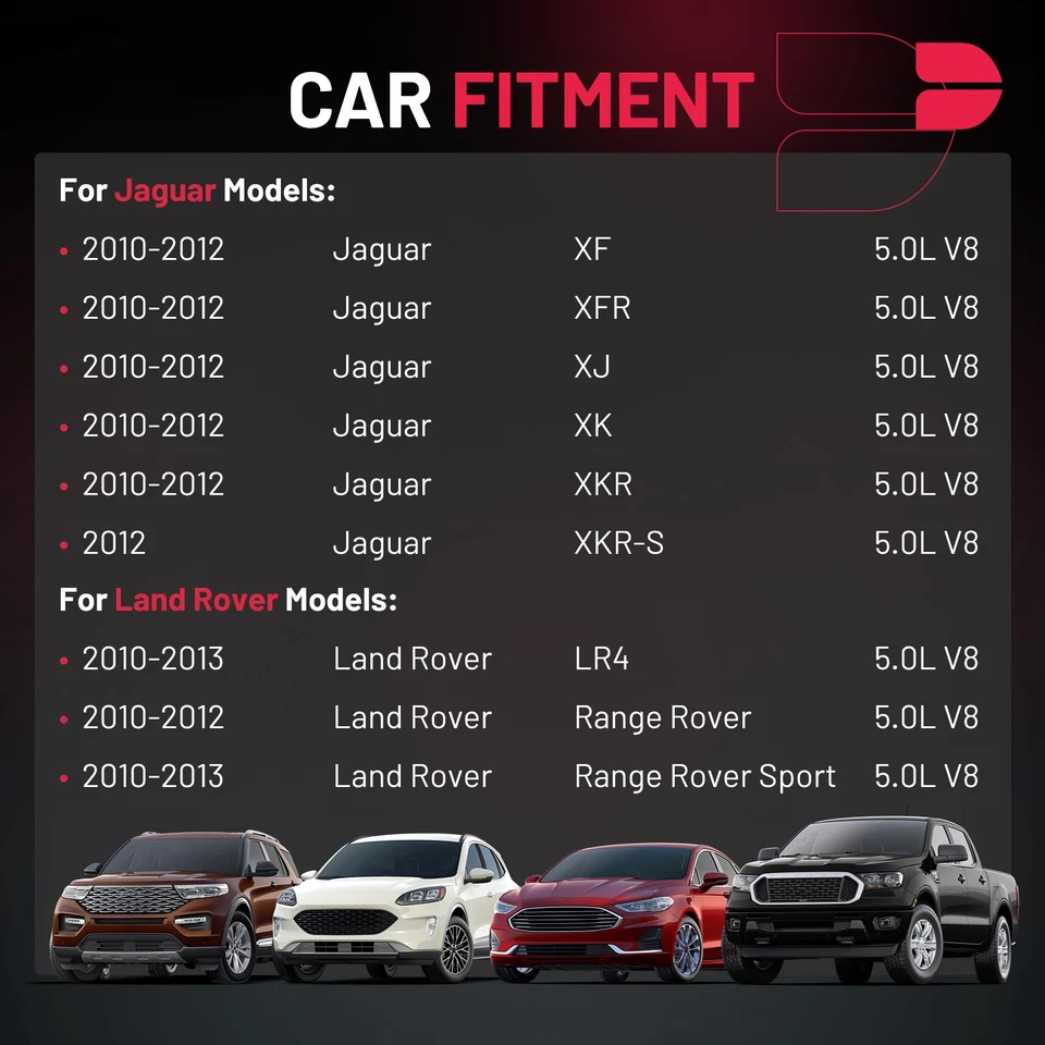 Pacote com 8 bobinas de ignição UF618 para 2010-2013 Land Rover Range Rover Sport 5.0L V8 - Imagem 3 de 4