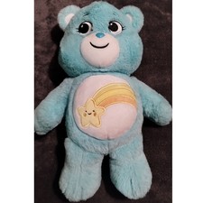 2020 Aqua Blue Care Bear Wish Bear 14" Plush Stuffed Animal Shooting Star