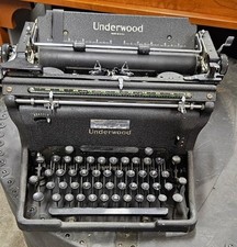 Underwood No. 5 Standard Typewriter 1928 Working – Black Original Case Antique thumbnail