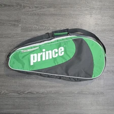 Prince Tennis Racket Bag Case Green Black Shoulder Strap Backpack Zip