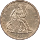 1863-S Civil War Date Seated Liberty Half PCGS AU55 Scarce & Beautiful